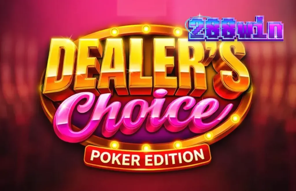 Dealer’s Choice: Poker Edition slot game interface featuring a green felt table and card symbols.